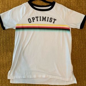 Old Navy White/Rainbow Shirt